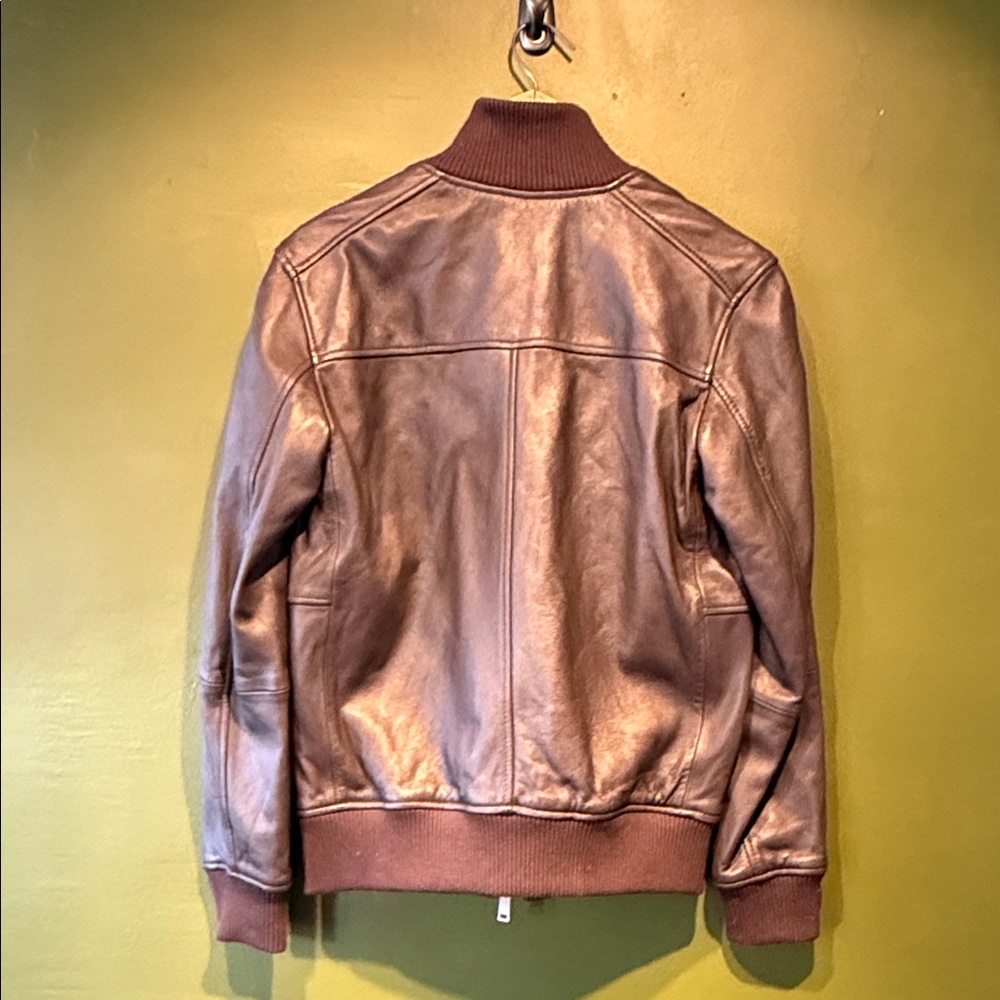 Zara Men's Brown Lambskin Leather Jacket - Picture 10 of 10